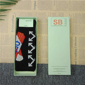 Great value! Off-white street hip hop men and women towel bottom sports tube socks off letter <gift boxed socks> AH