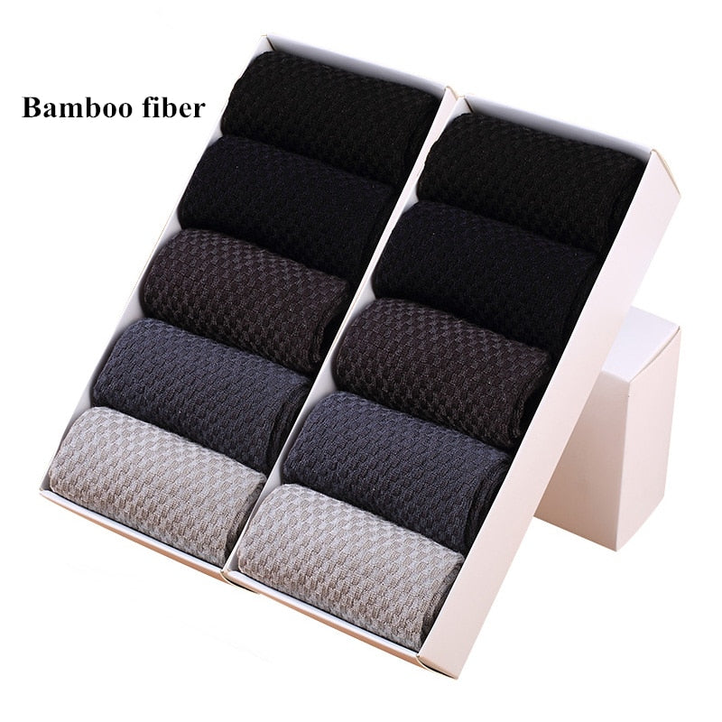 Men Socks Bamboo Fiber Anti-Bacterial Deodorizing and Air-permeable Business Leisure Socks Hot Sale 10 pairs/lot free shipping